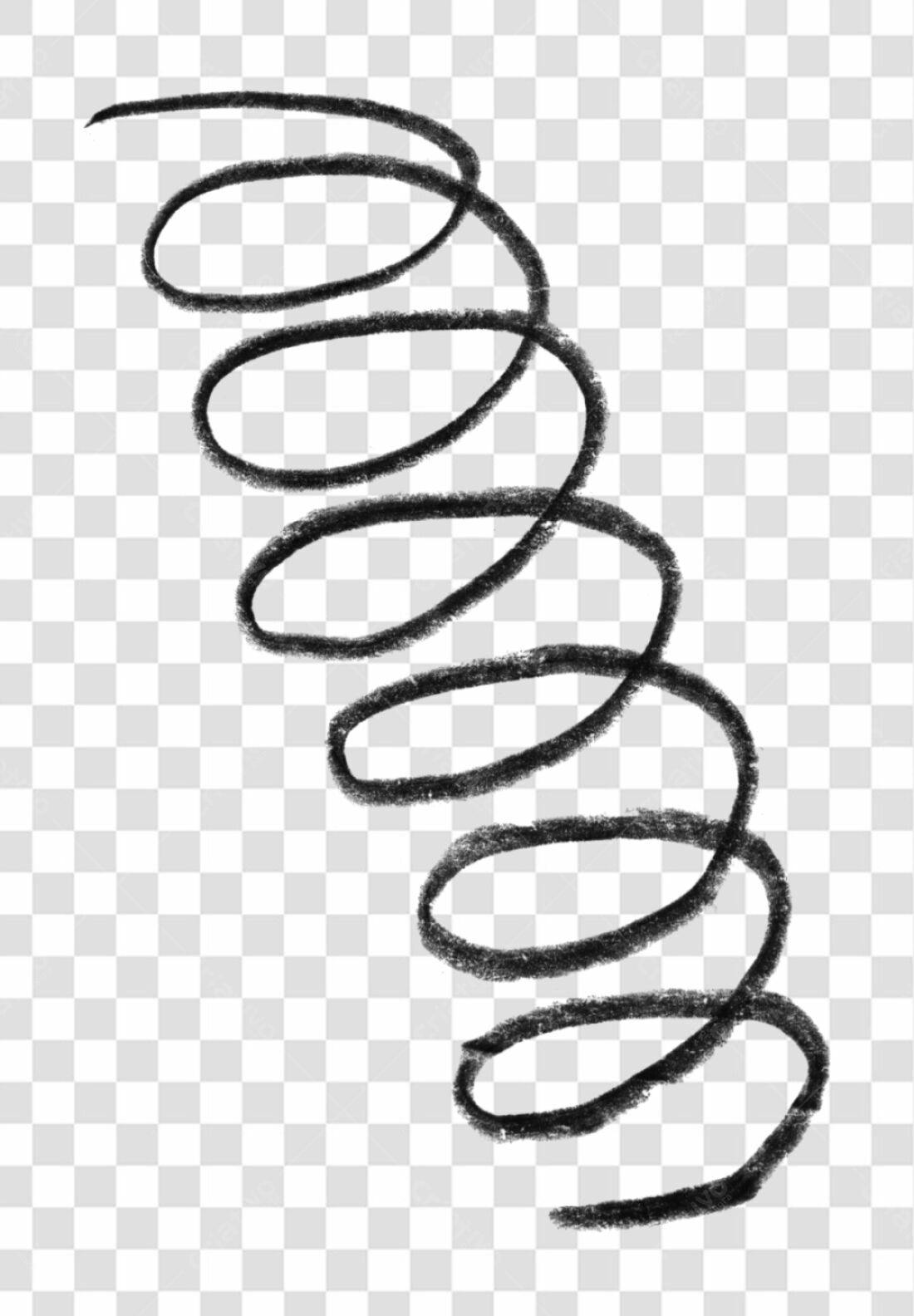 Elemento decorativo espiral PNG com fundo transparente