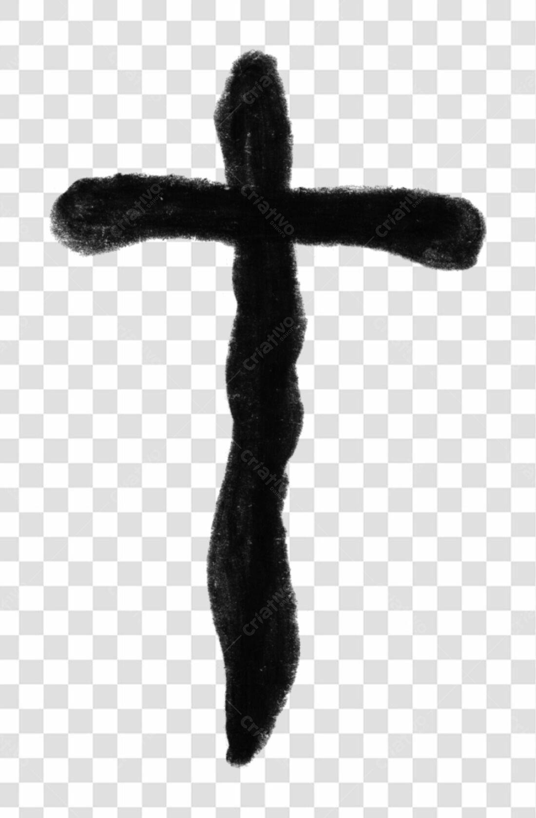 Logo PNG com fundo transparente Cruz Preta