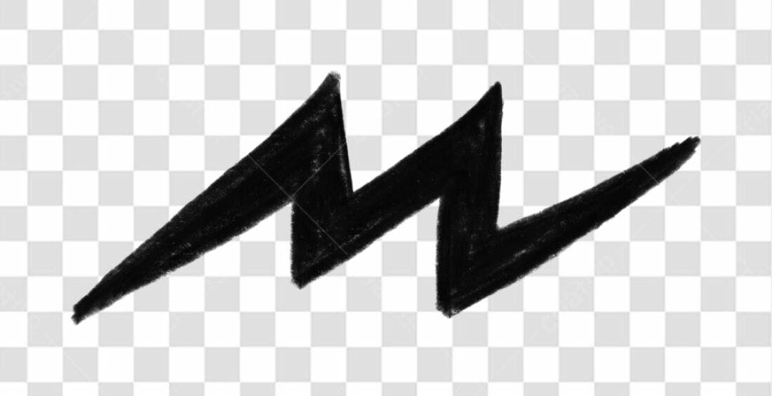 Elemento gráfico PNG com fundo transparente rabisco preto