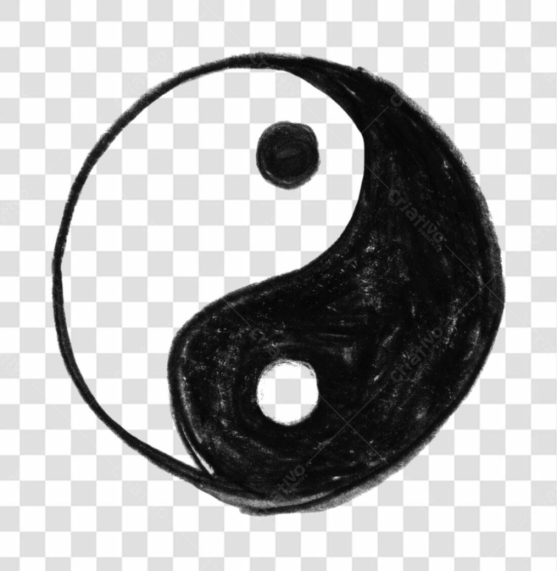 Logo Yin Yang PNG com fundo transparente
