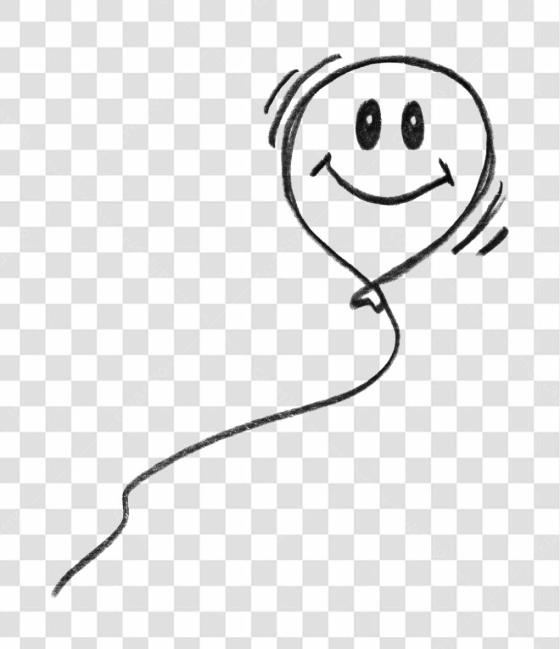 Ilustração Balão Sorrindo PNG com fundo transparente