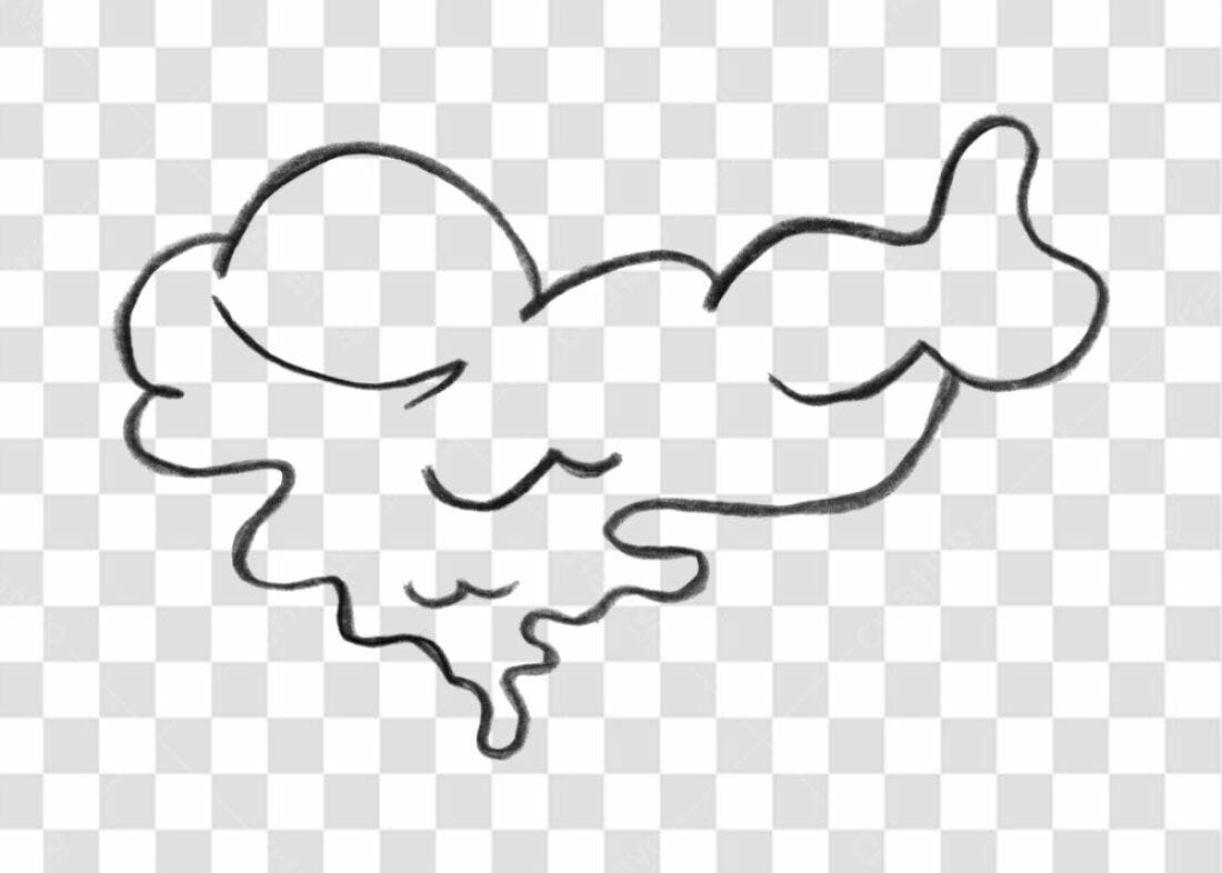 PNG Elemento gráfico Nuvem derretendo PNG com fundo transparente