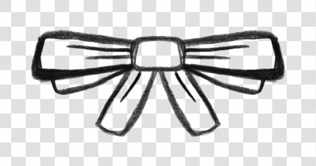 Logo PNG com fundo transparente laço em grafite