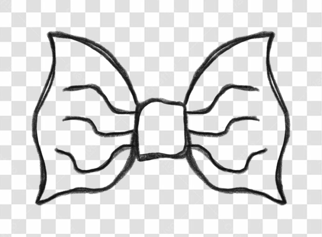 Ilustração Laço Preto PNG com fundo transparente