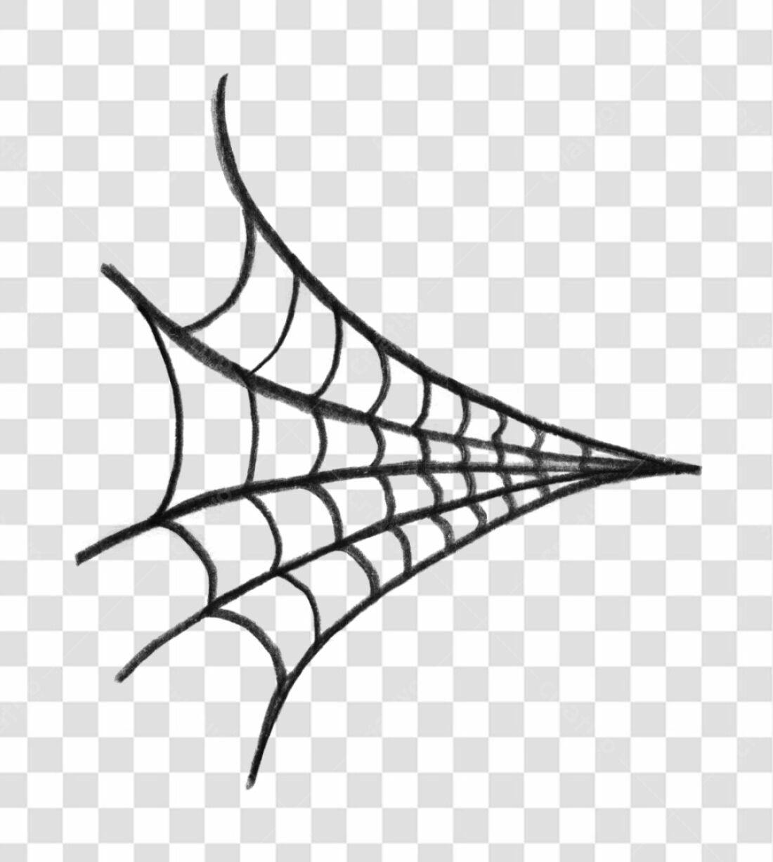 Banner Halloween Teia de Aranha PNG com fundo transparente