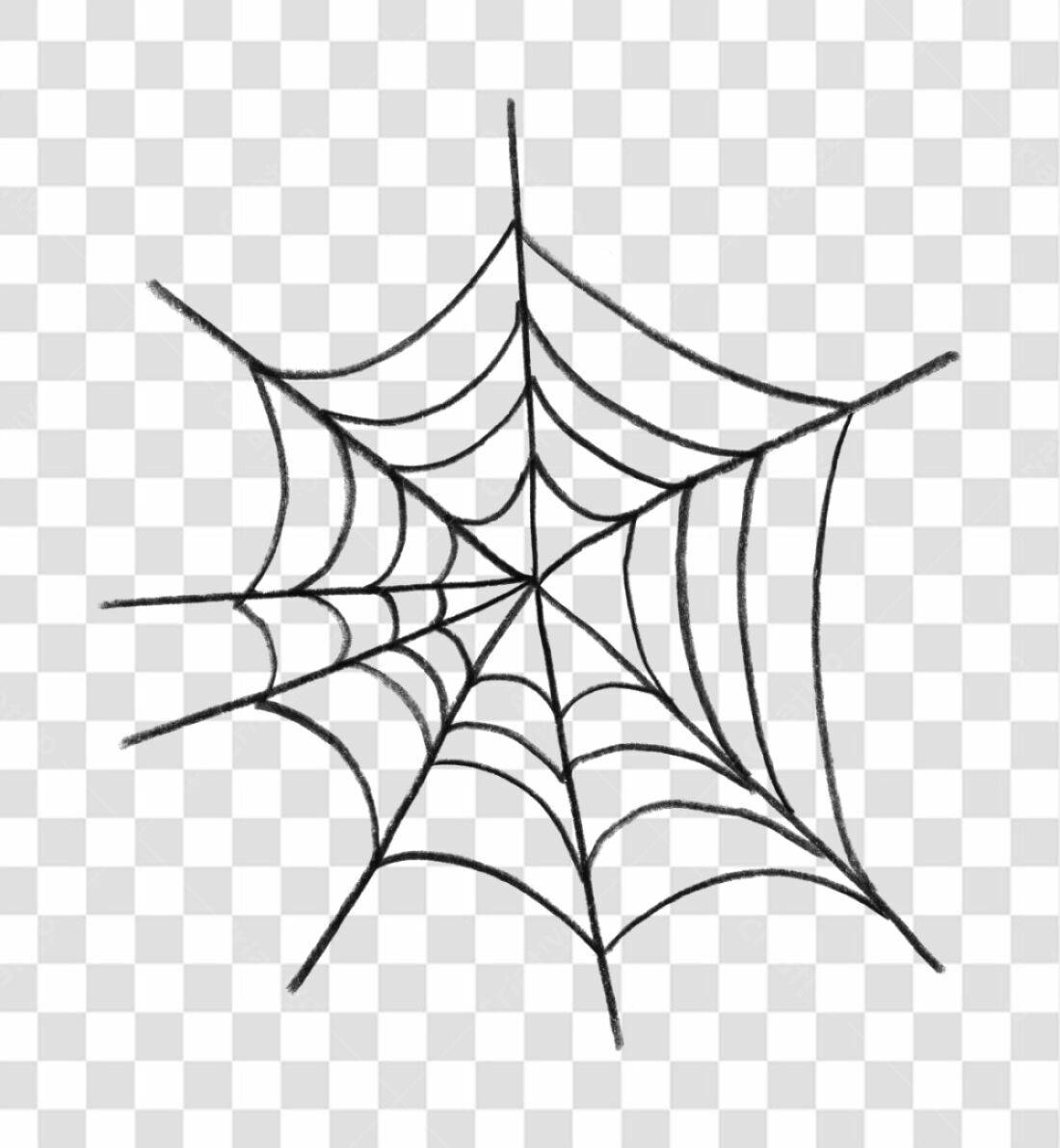 Design de Teia de Aranha PNG com fundo transparente para Halloween