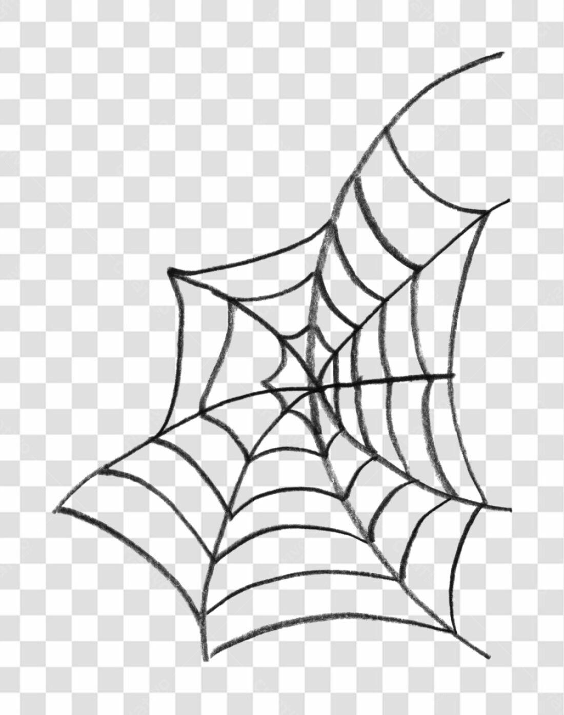 Elemento PNG Halloween Teia de Aranha com fundo transparente