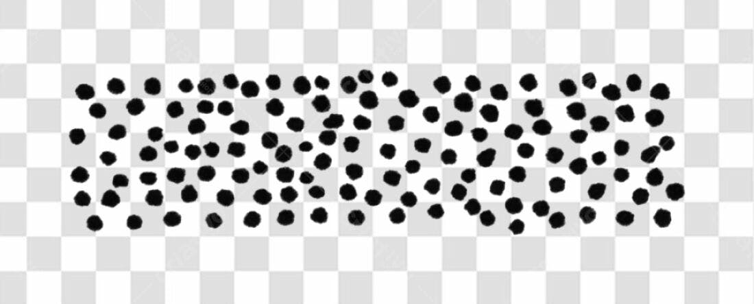 Banner com Bolinhas Pretas PNG com fundo transparente