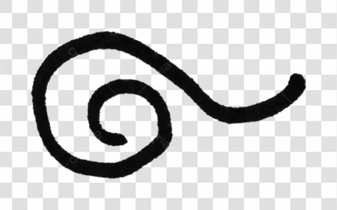 Elemento decorativo espiral PNG com fundo transparente
