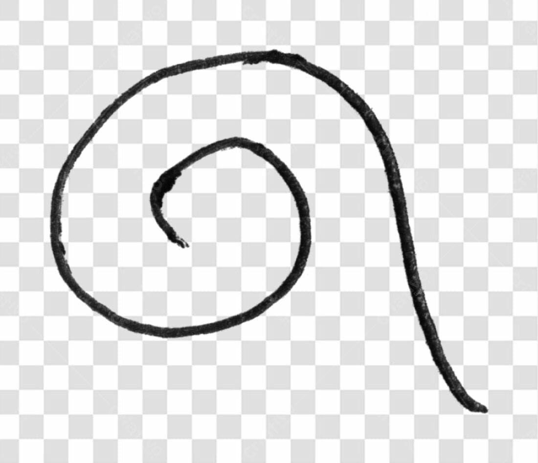 Elemento decorativo espiral PNG com fundo transparente