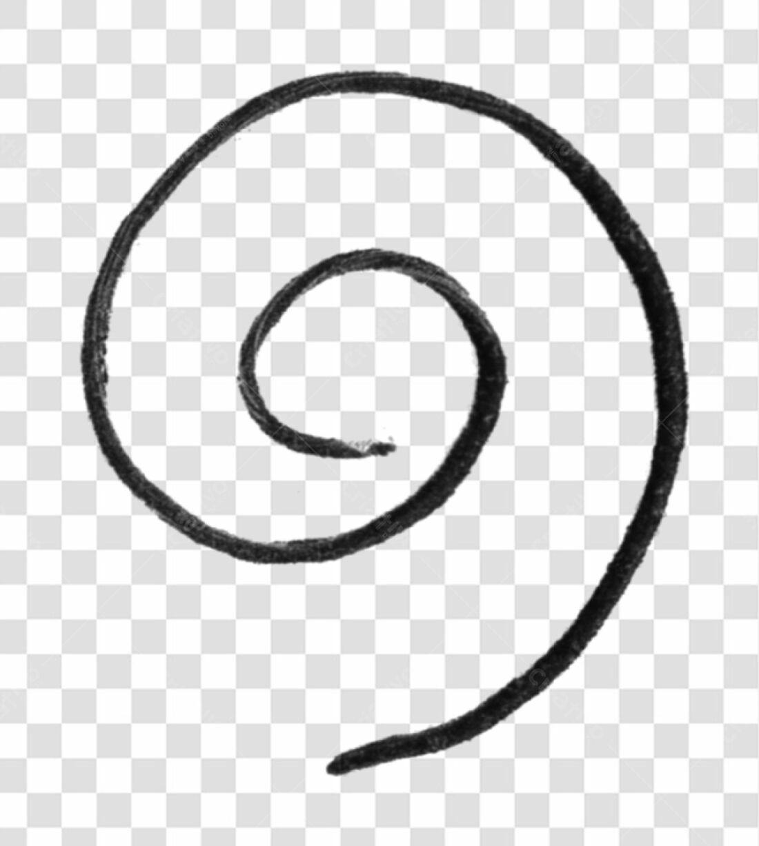 Elemento espiral PNG com fundo transparente