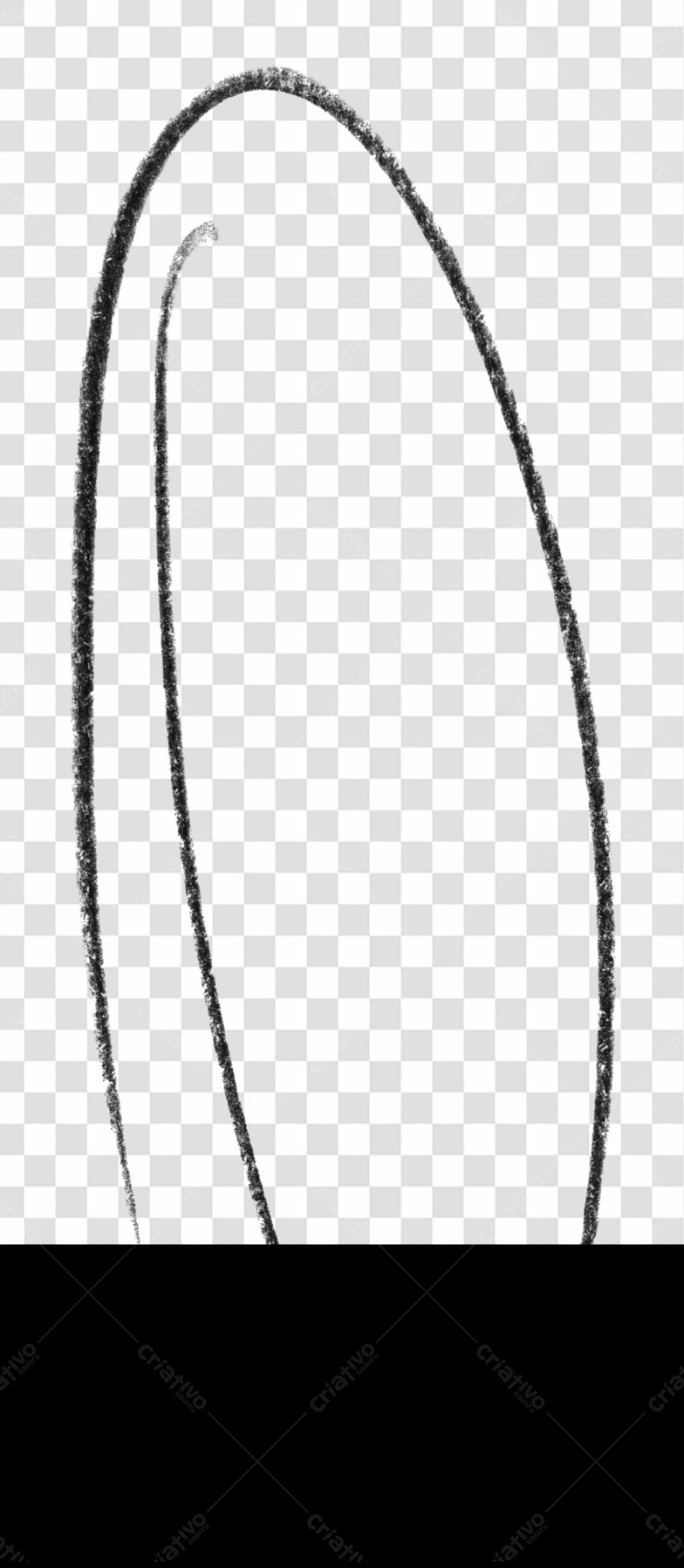 Moldura PNG com fundo transparente estilo giz