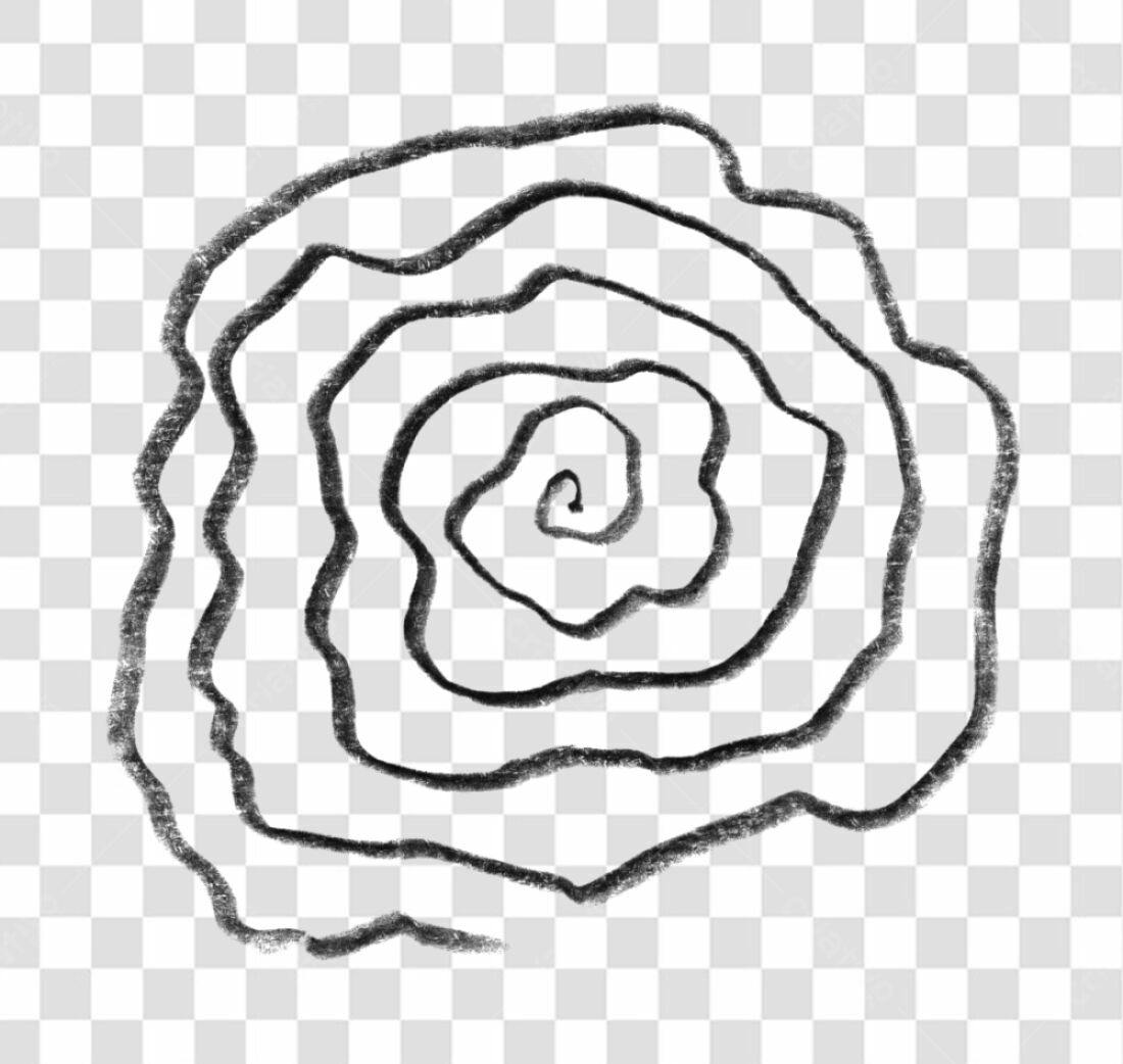 Elemento gráfico espiral PNG com fundo transparente