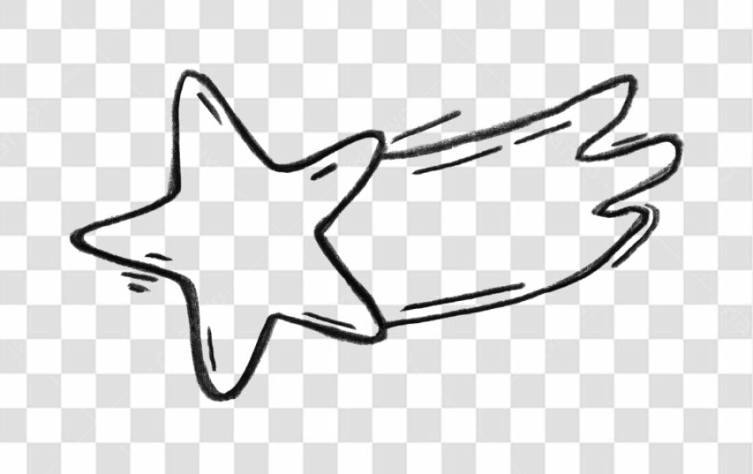 Ilustração Estrela Cadente PNG com fundo transparente