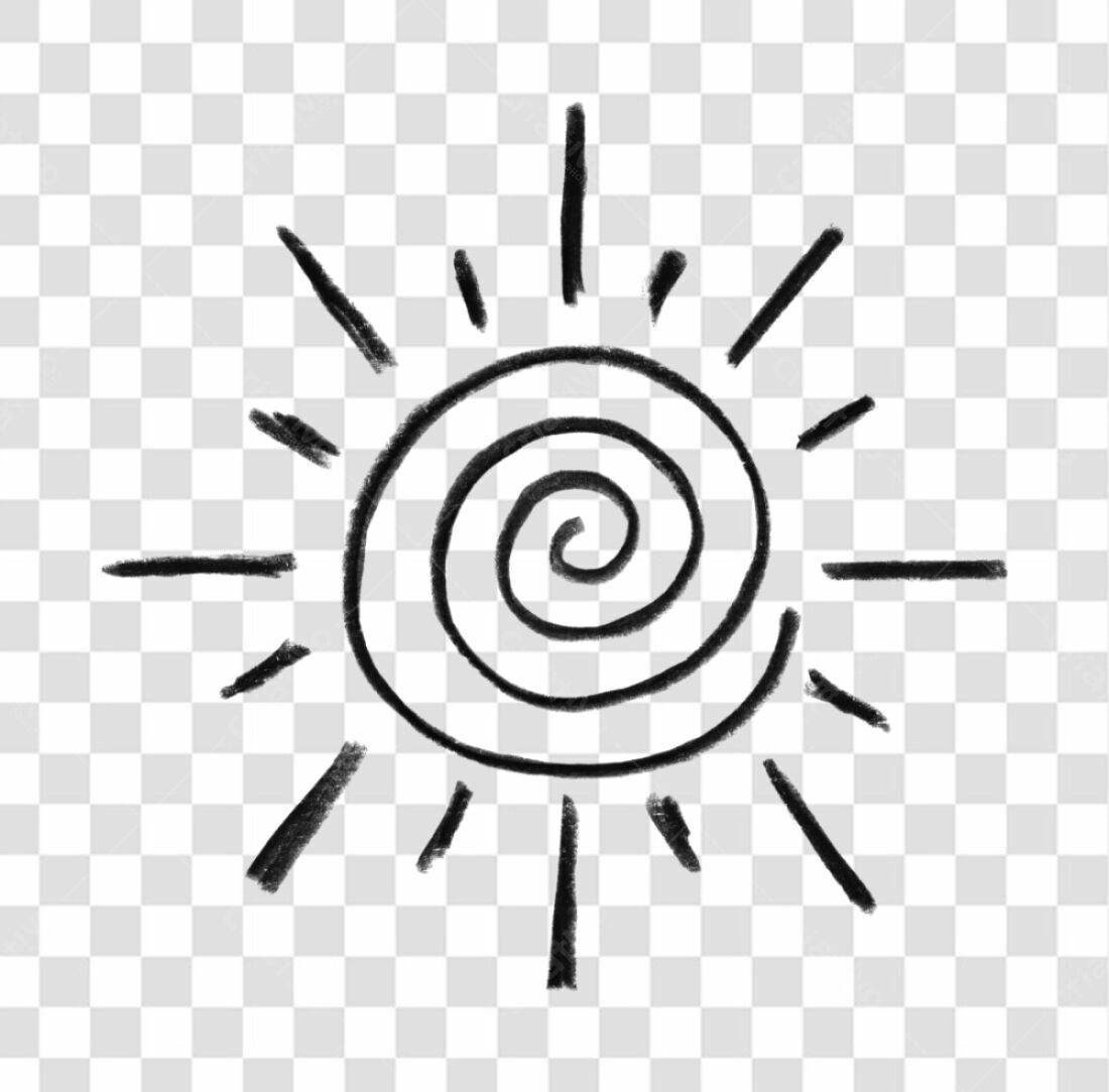 Logo sol desenho PNG com fundo transparente
