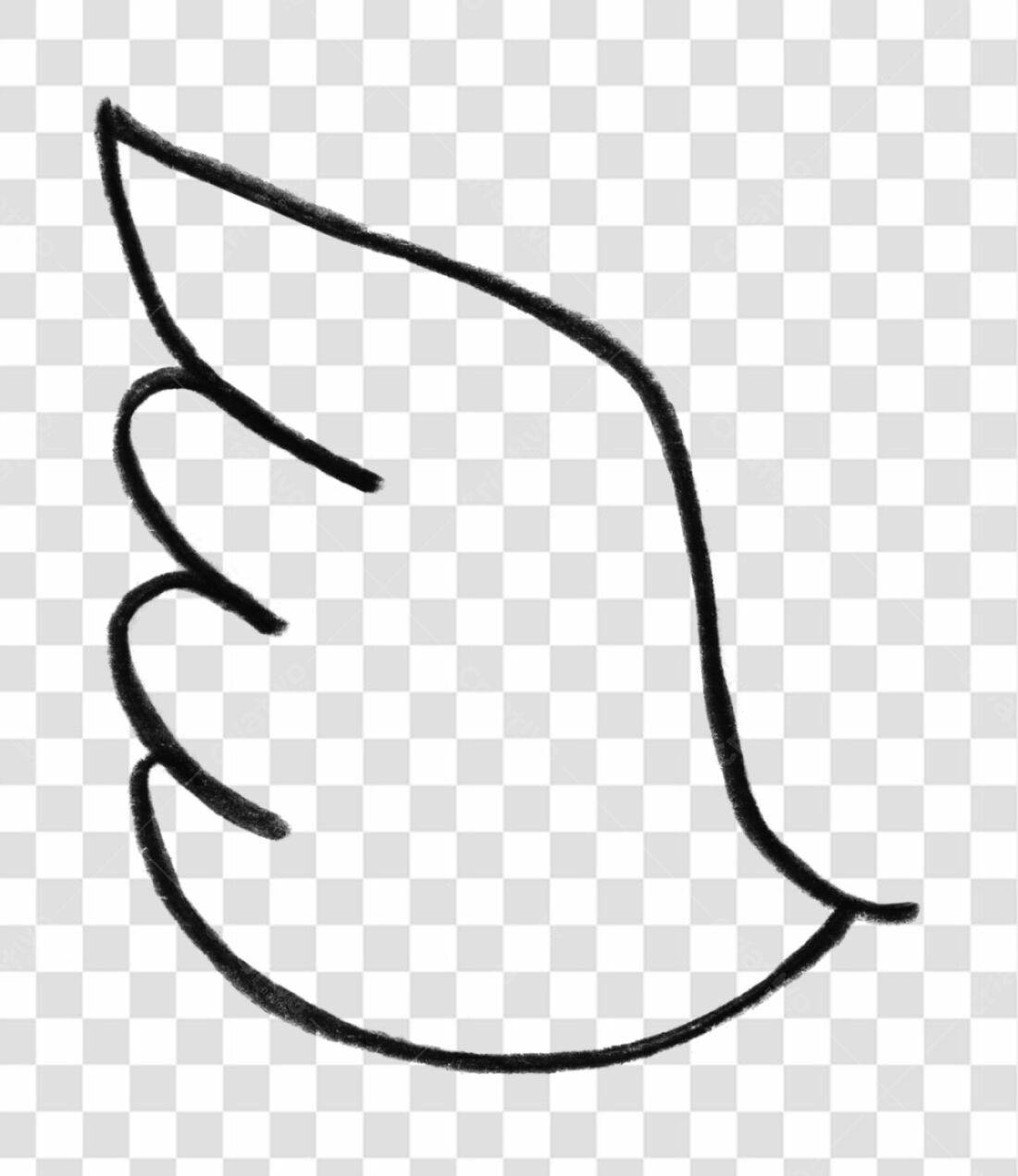 Logo minimalista Asa PNG com fundo transparente