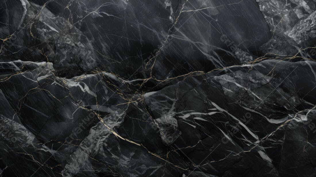 Textura Mármore Preto e Dourado para Design de Interiores