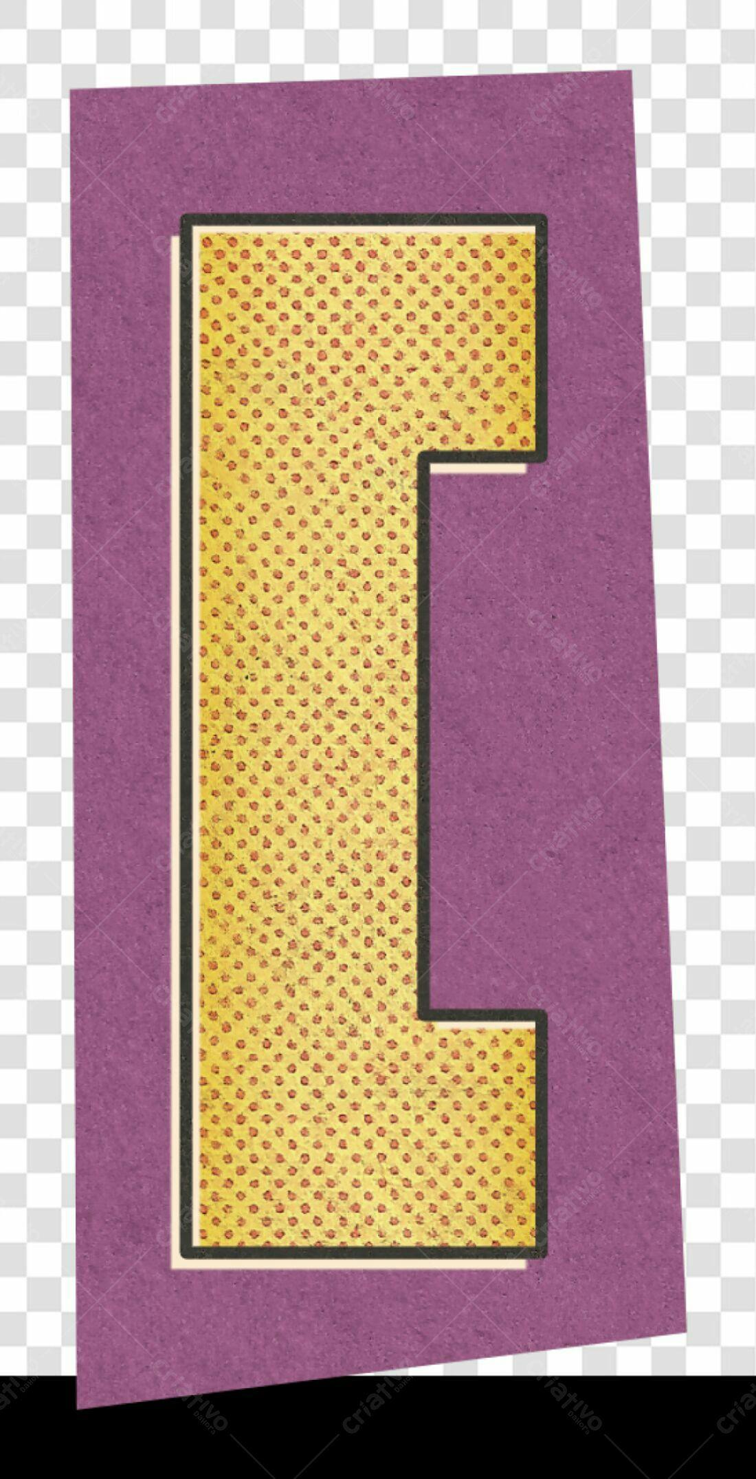 Elemento gráfico letra L PNG com fundo transparente