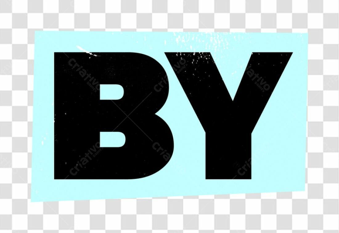 Banner com letras BY PNG com fundo transparente