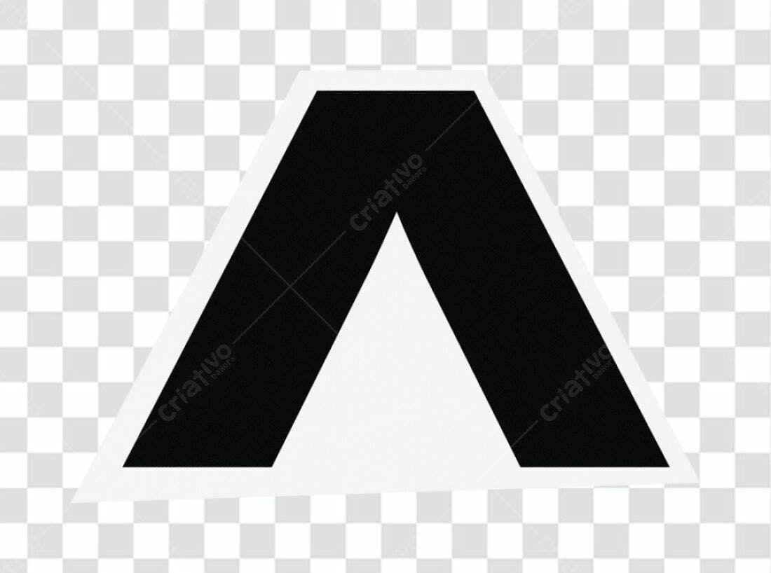 Logo minimalista preto e branco PNG com fundo transparente