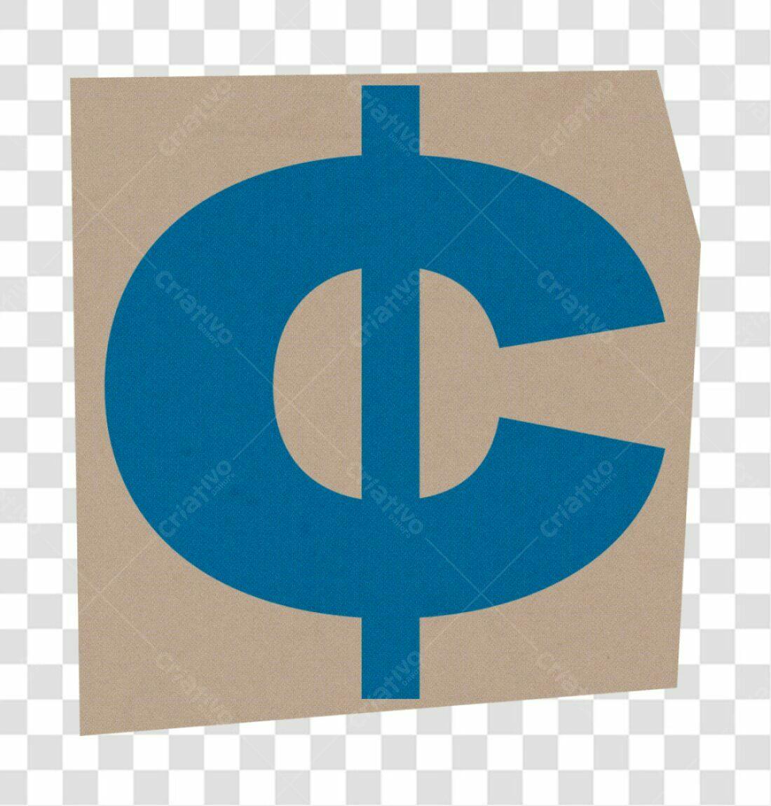 Logo Minimalista com Símbolo de Centavo PNG com fundo transparente