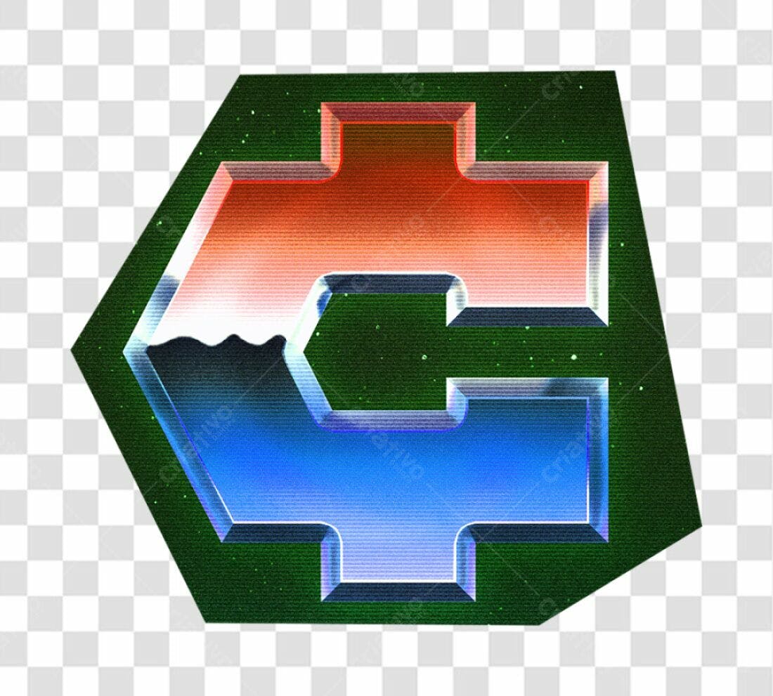 Logo Retrô com cores vibrantes PNG com fundo transparente