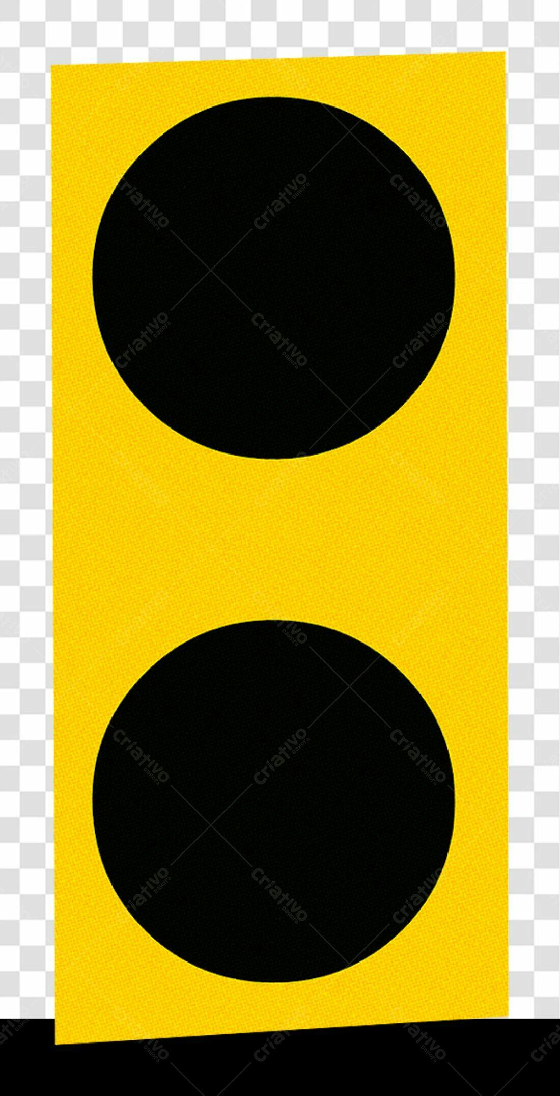 Banner minimalista amarelo e preto PNG com fundo transparente