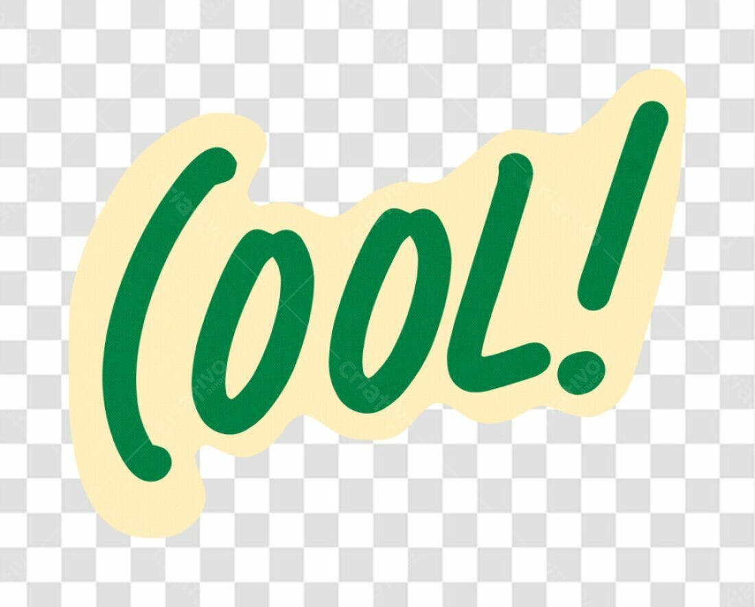 Sticker Cool PNG com fundo transparente