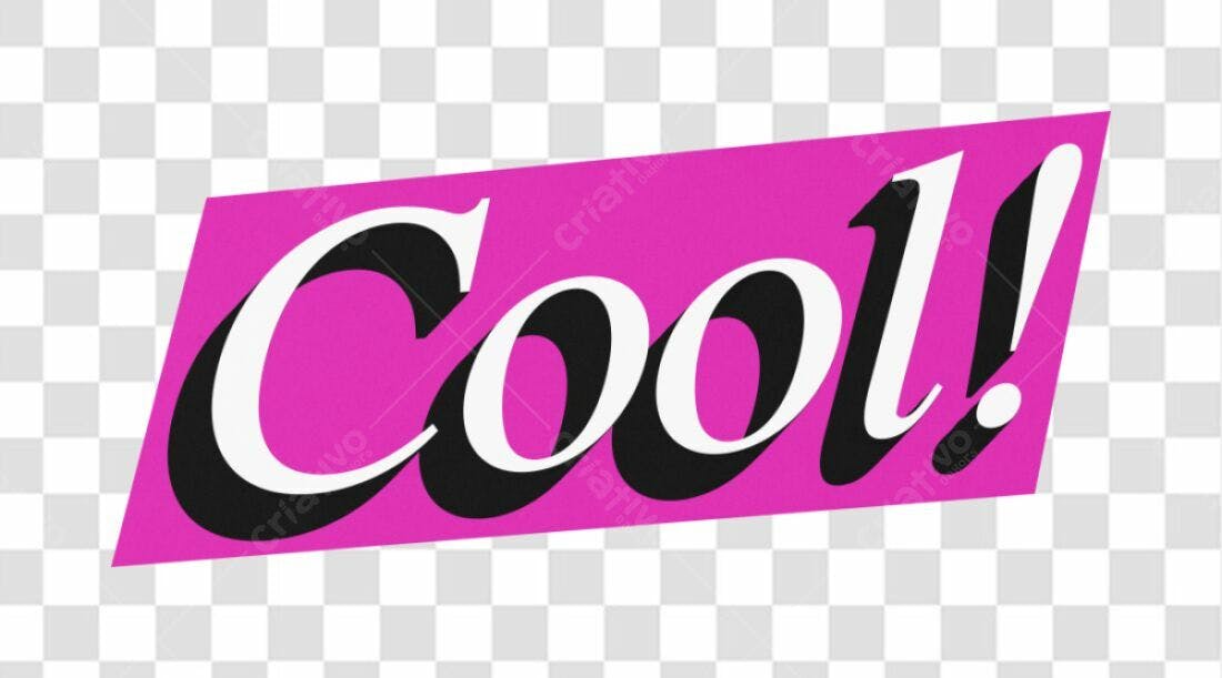 Banner promocional Cool PNG com fundo transparente
