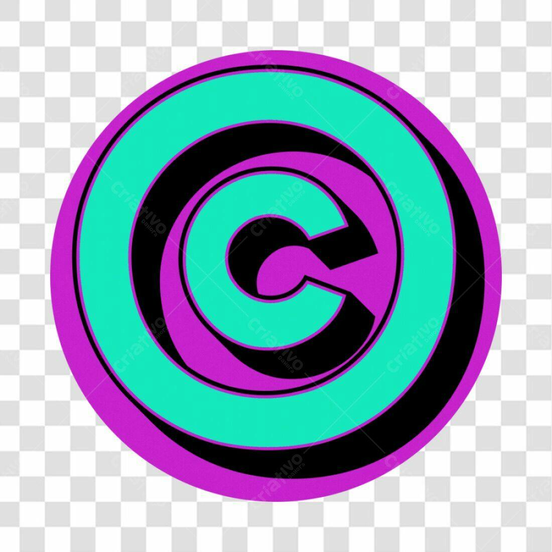 Logo Copyright PNG com fundo transparente