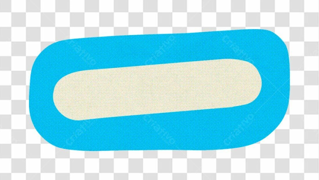 Banner abstrato azul e bege PNG com fundo transparente