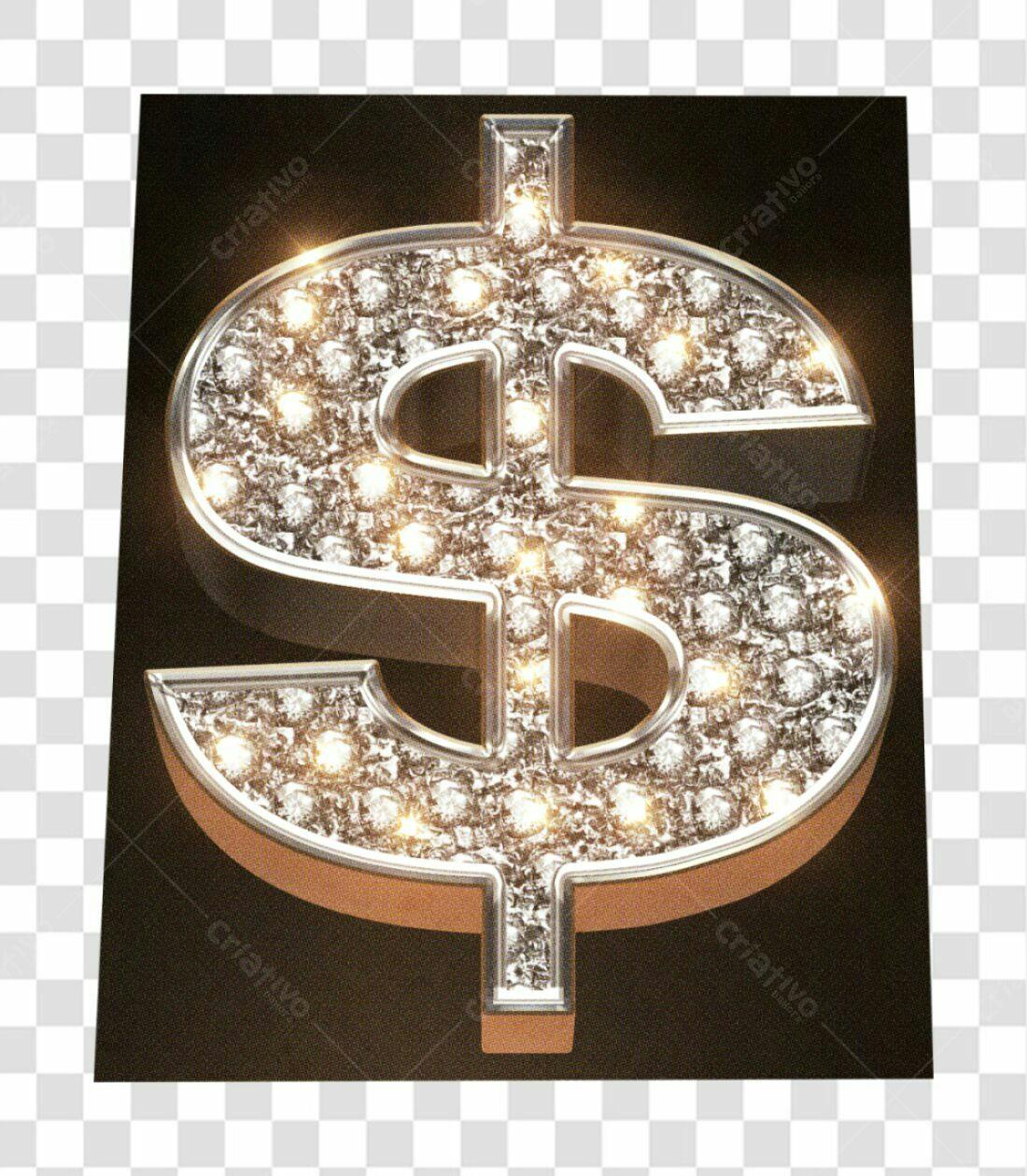Logo Simbolo Dolar PNG com fundo transparente