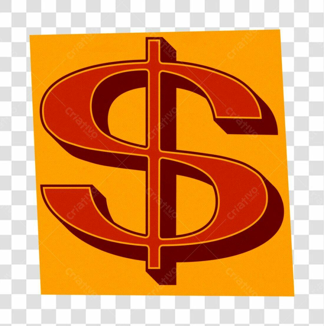 Logo Simbolo Dolar PNG com fundo transparente