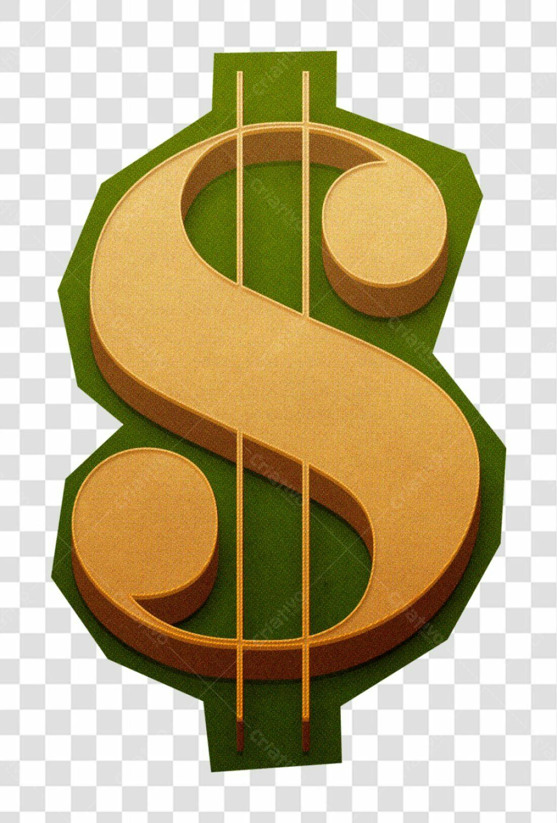 Logo Símbolo Dólar PNG com fundo transparente