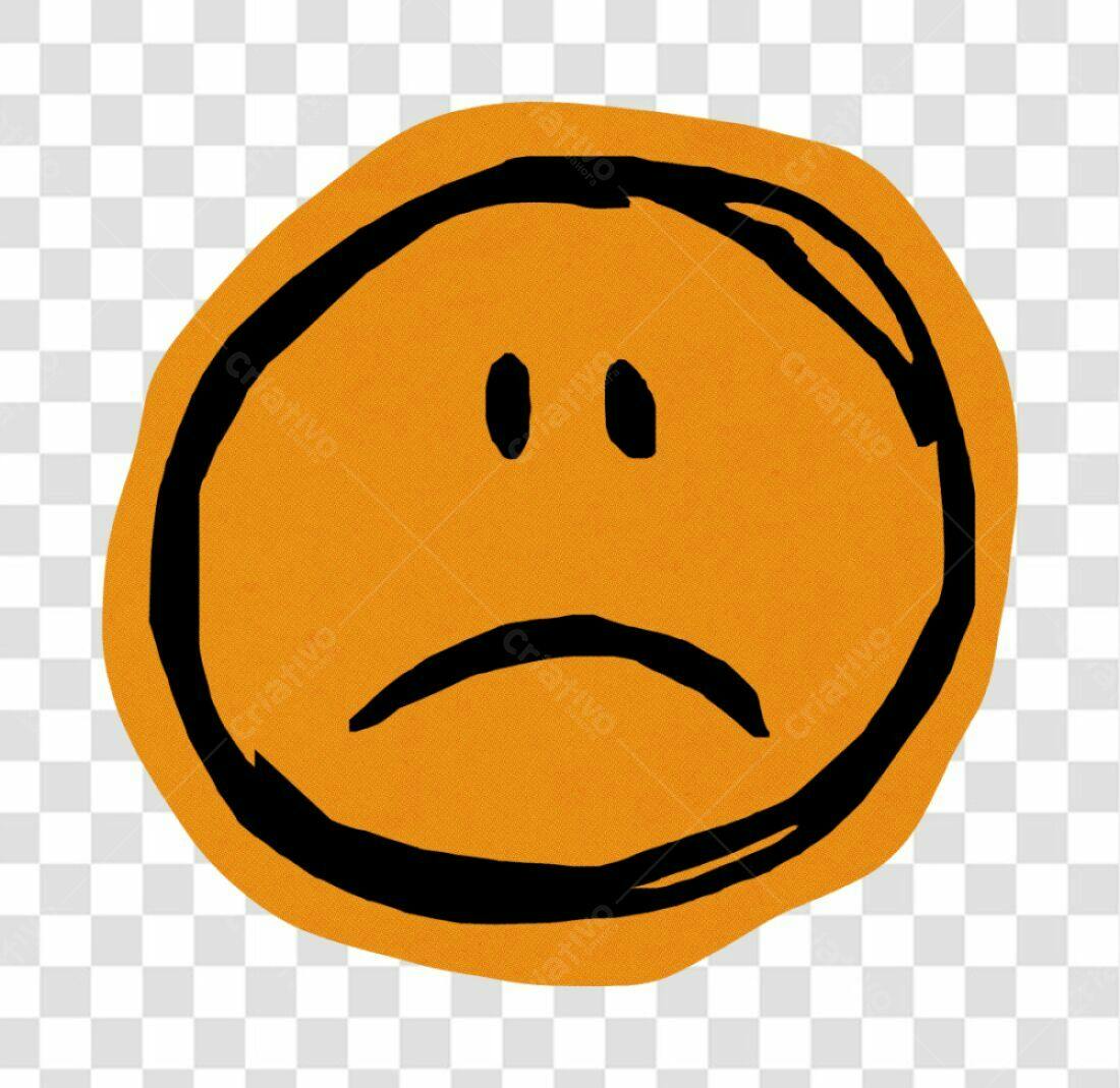 Emoji Triste PNG com fundo transparente
