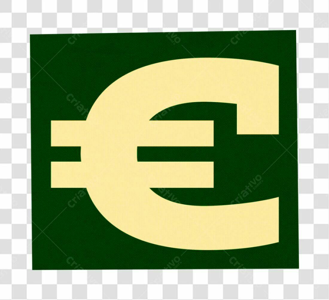 Logo Euro Verde e Amarelo PNG com fundo transparente