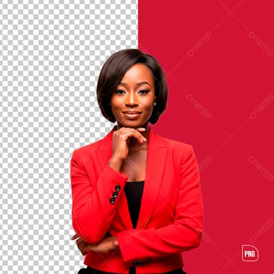 Mulher Negra Empresária Psd Editavel 6