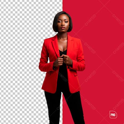 Mulher Negra Empresária Psd Editavel 8