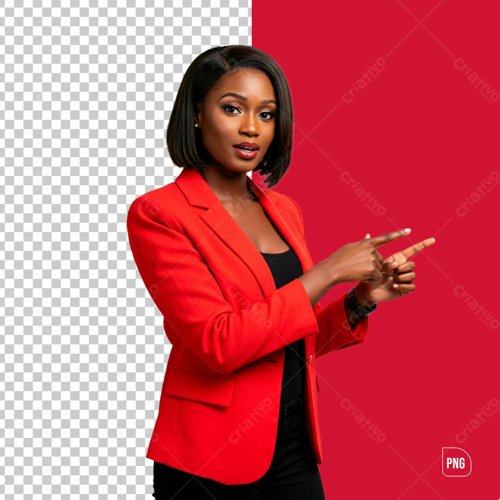 Mulher Negra Empresária Psd Editavel 9