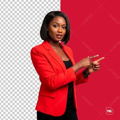 Mulher Negra Empresária Psd Editavel 9