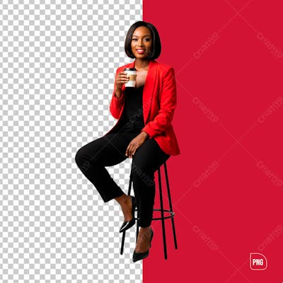 Mulher Negra Empresária Psd Editavel 10