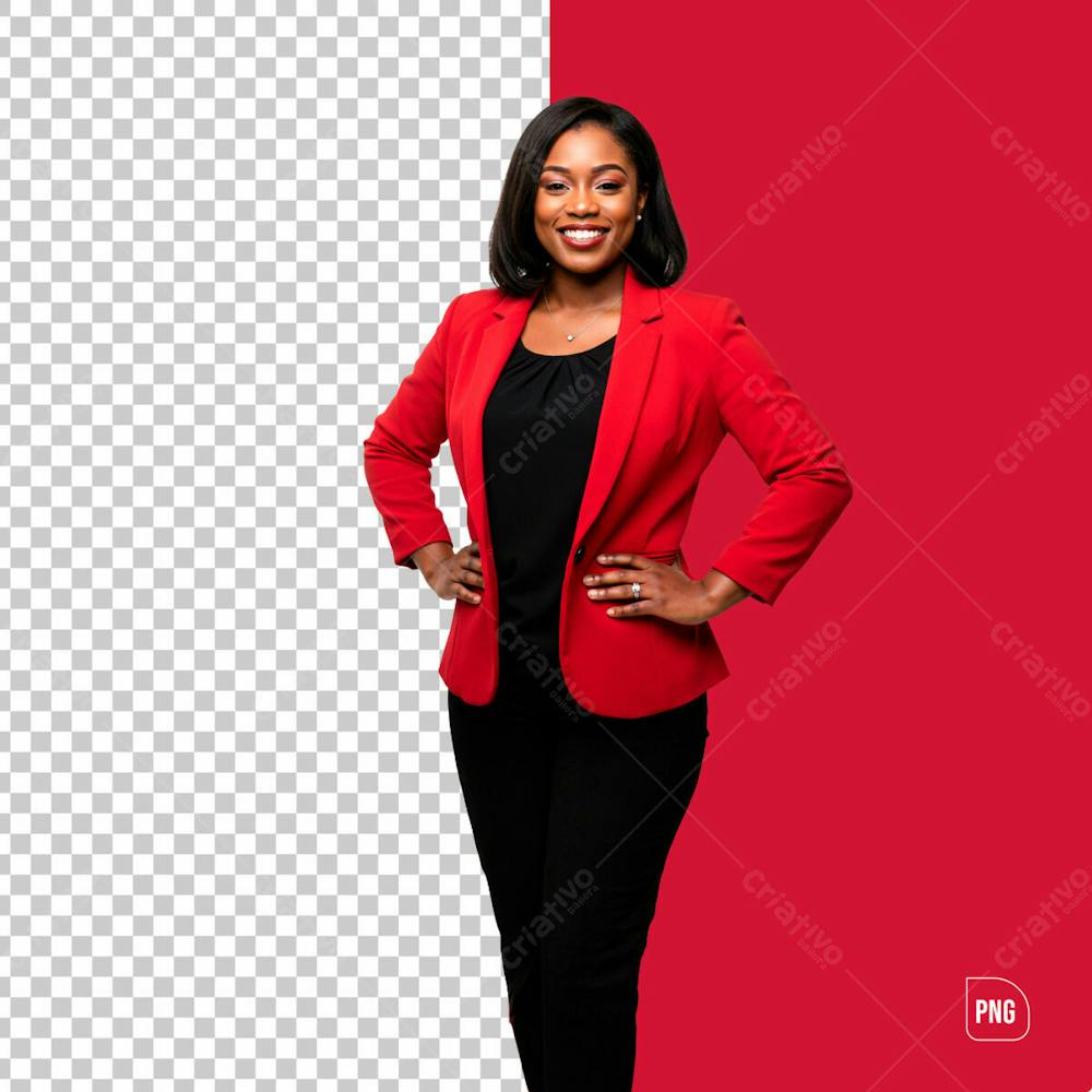Mulher Negra Empresária Psd Editavel