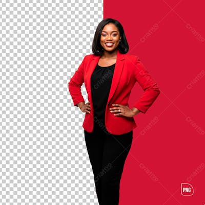 Mulher Negra Empresária Psd Editavel