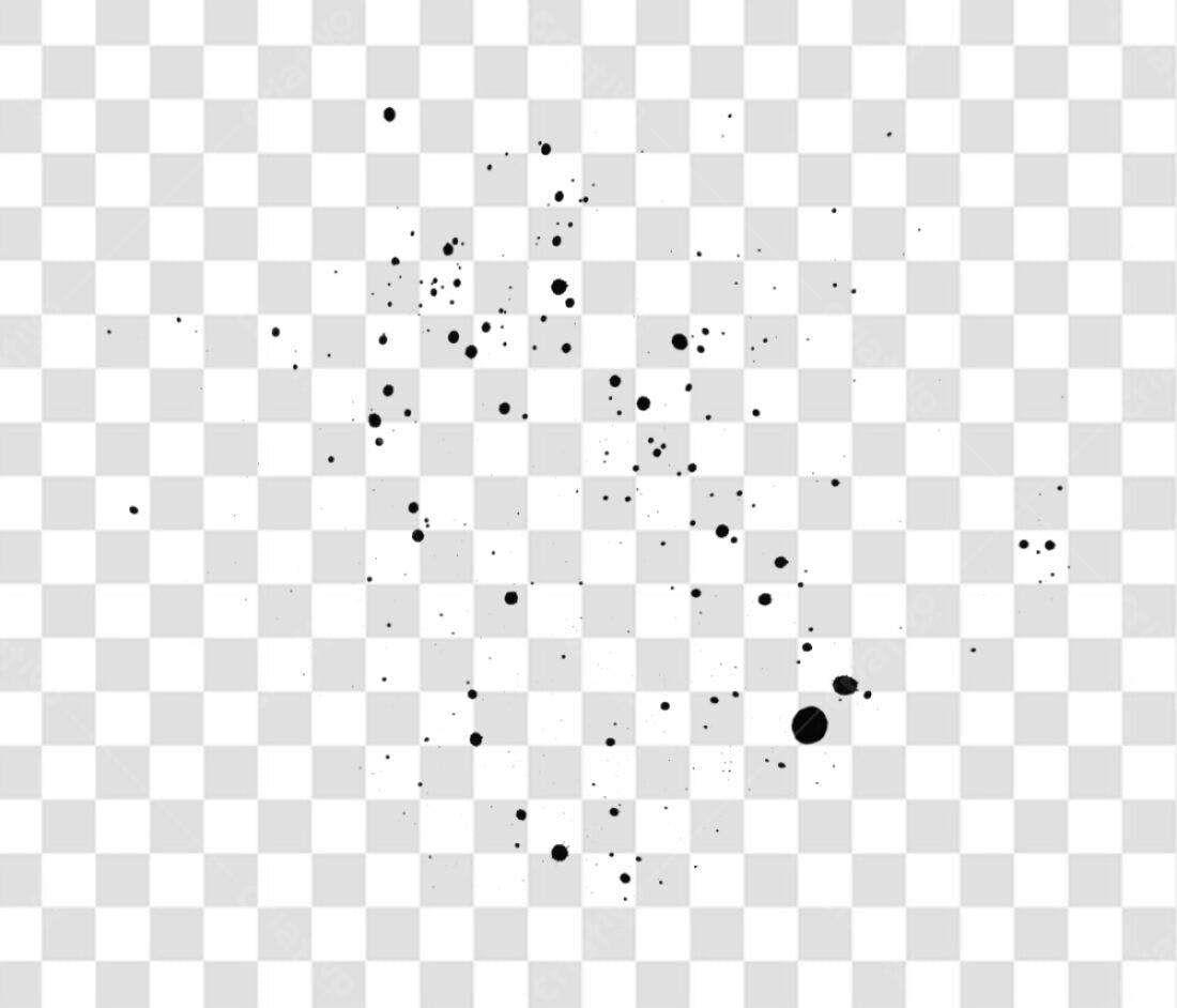 Overlay PNG com fundo transparente salpicado preto