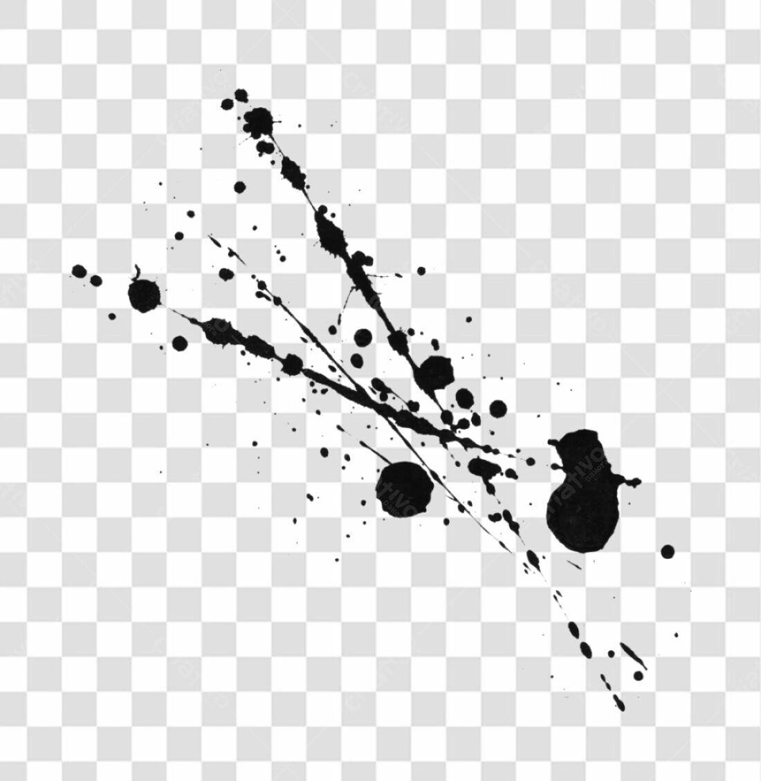 PNG Elemento Gráfico Borrões de Tinta com fundo transparente