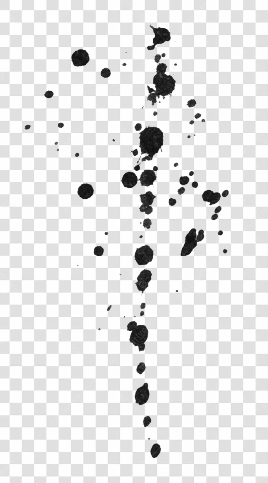 PNG Elemento Design Gotas de Tinta Pretas com fundo transparente
