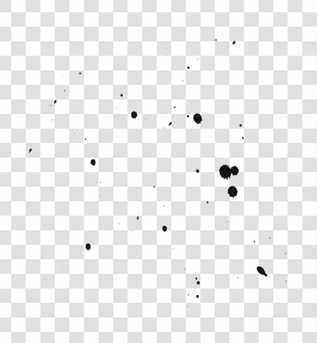 PNG Elemento de Design Pingos de tinta pretos com fundo transparente