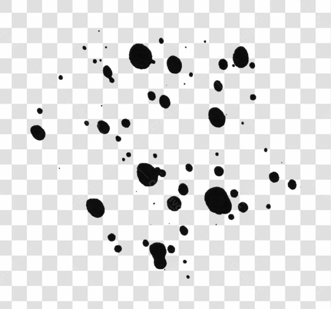 PNG Elementos para Design Borrões de tinta pretos com fundo transparente