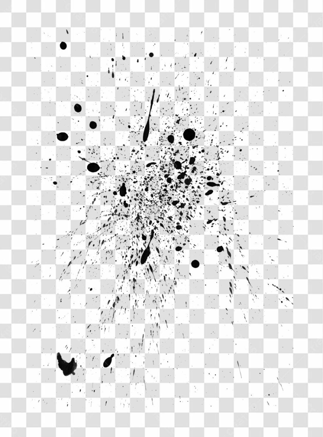 PNG Elemento Design Grunge Preto com fundo transparente