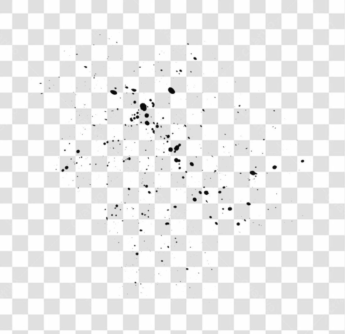 PNG Elemento gráfico abstrato com respingos pretos